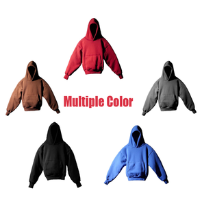 Sweat-shirts pour hommes personnalisés brodés au printemps, logo, sans cordon de serrage, doublure unie, long, 100% coton, poids lourd, tissu éponge français, anti-rétrécissement - Product Image 4