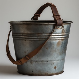 Elegante maceta de cuero galvanizado con pátina de plata rústica Trabajo artesanal Diseñado para interiores decorativos y de temporada - Product Image 4