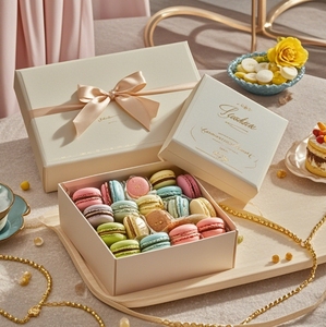Miễn Phí Thiết Kế Biểu Tượng Tùy Chỉnh Macaron Cookie Kẹo Các Tông Giấy Bao Bì Hộp Sang Trọng Tùy Chỉnh Macaron Hộp Quà Tặng - Product Image 3