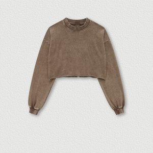OEM logotipo personalizado nuevo estilo de alta calidad mujer Boxy Oversize recortada Top Vintage camiseta - Product Image 2