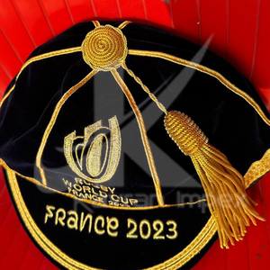 Logotipo personalizado Rugby Honor Cap Color rojo Rugby Cap con bordado de oro Gorra de rugby más vendida - Product Image 2