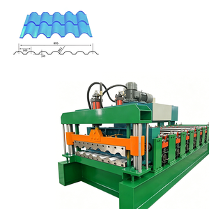 เครื่องทำกระเบื้องหลังคาเซรามิกและเหล็ก พร้อมมอเตอร์และ PLC สำหรับขึ้นรูปและเคลือบกระเบื้อง - Product Image 1