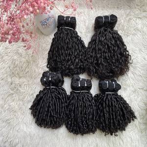 Vietnamese Raw Hair Extensions 100% Virgin HD <b>Lace</b> for Pixie Curly Best Quality <b>Stretched</b> Lengths 28-30 Inches - Product Image 1