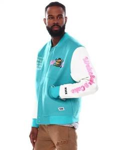 เสื้อแจ็กเก็ตเบสบอลมีกระดุมผ้าสักหลาดมีฮู้ดสำหรับผู้ชายเสื้อแจ็คเก็ตทีมโรงเรียนมีตัวอักษรใส่กลางแจ้ง100% - Product Image 3