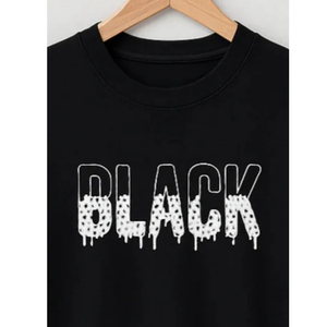 เสื้อยืดยูนิเซ็กซ์ ผ้าฝ้าย 100% พิมพ์ลายดิจิตอลตามสั่ง ด้านหน้าสีพื้น ผ้าเจอร์ซีย์อย่างดี 180 กรัม เสื้อยืดสีดำสำหรับผู้ชาย - Product Image 5