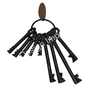 Llaves de metal decorativas Estilo europeo único Venta al por mayor Llaves elegantes con anillo Venta caliente Llave de aluminio fundido con logotipo personalizado - Product Image 4