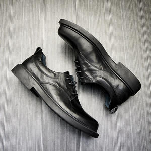 รองเท้าหนังแท้สำหรับธุรกิจ พื้นรองเท้าทนทานต่อการสึกหรอ พร้อมพื้นรองเท้าด้านในระบายอากาศได้ดี รองเท้าทางการสำหรับผู้ชาย รองเท้าทำงาน - Product Image 3