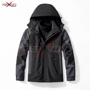Customized Men's Hard Shell Windbreaker Jacket Breathable Outdoor Windproof Coat Zip Closure Hooded Collar Warm Windbreaker Men - Product Image 4