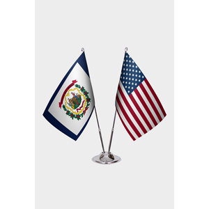 Custom Virginian Western & US <b>Flags</b>-Digital Printing Aluminum <b>Pole</b> Cotton & Plastic Banner <b>Flags</b> - Product Image 1