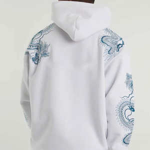 Sudaderas con capucha con estampado de primera calidad para hombres, sudaderas con capucha de gran tamaño de mezcla de algodón personalizadas transpirables, diseño de calavera de Venta caliente - Product Image 3