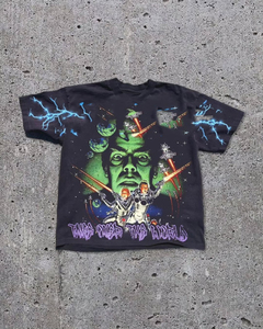 Custom Heavyweight Graphic Cotton Printing 240 Gsm Oversized Boxy Fit DTG Printed <b>Tshirt</b> for Men Knitted Fabric - Product Image 4