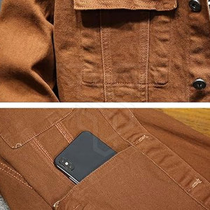 Nouvelle veste en jean pour homme, col montant, style streetwear hiver, service OEM, meilleure qualité - Product Image 3