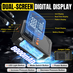 <span class=keywords><strong>Station</strong></span> d'alimentation portable multifonctionnelle 8000 mAh avec lumière LED et démarreur de voiture 12V/24V pour camions et motos - Product Image 3