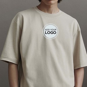 Camisetas Oversize con Logo Personalizado, Cuello Redondo Casual, Manga Corta con Ribete, Camisetas Holgadas para Verano y Entrenamiento - Product Image 1