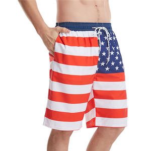 Pantalones cortos informales de verano 2025 para hombre, tendencia con estampado de bandera americana, estilo callejero ecológico - Product Image 3
