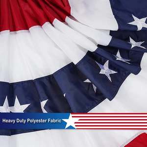 ธงพับแบบอเมริกัน ขนาด 1.5x3 ฟุต ผลิตในสหรัฐอเมริกา ปักลายดาว ธงประดับวันชาติสหรัฐอเมริกา 4 กรกฎาคม พร้อมห่วงทองเหลือง 3 จุด - Product Image 6