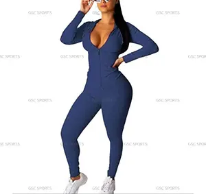 Zip up hoodie with long pant trouser 2 piece set track suit casual wear for women latest styles active wears for girls wholesale