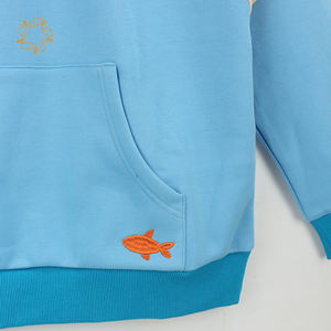 เสื้อฮู้ดดี้ผู้ชายแบบยั่งยืน ผ้าฝ้าย ผ้าฟลีซ ฮู้ดดี้ผู้ชาย เสื้อฮู้ดดี้ผู้ชายสั่งทำพิเศษ เสื้อพูลโอเวอร์หนานุ่ม - Product Image 4