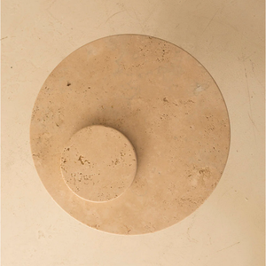 Table à manger moderne en travertin naturel, table d'appoint en pierre, mobilier élégant pour la maison - Product Image 3