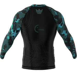 Rashguard de manga larga para hombre para Jiu Jitsu MMA BJJ camisa de compresión Fight Wear con estampado completo No Gi Rash Guard - Product Image 6