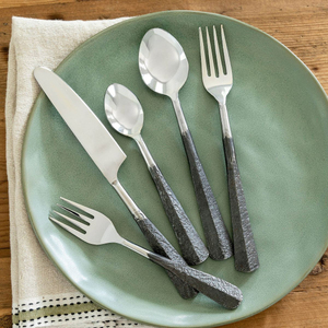 Ensemble de couverts de luxe en acier inoxydable avec manche forgé à la main pour la maison, les mariages, la restauration, la vaisselle, ensemble de 5 pièces - Product Image 5