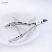 Prix d'usine, coupe-ongles professionnel de haute qualité, courbé, durable, en acier inoxydable, pour salon de manucure et pédicure, à mâchoires larges