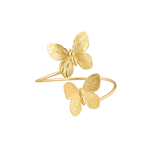 Brazalete Ajustable de Latón Chapado en Oro Estilo Elegante, Brazalete Moderno para Bodas y Compromisos, Fabricante Mayorista - Product Image 1