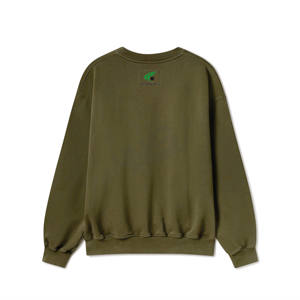 Confortable hommes sweat coton mélangé basiques pull plaine col rond Logo personnalisé col rond hiver mode tenue décontractée - Product Image 2