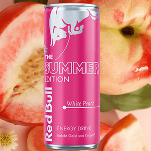 Bebida Energética Red Bull White Peach Edición Verano 2025 Auténtica, 24 Latas de 250ml, con Notas Cítricas y Florales, Suministro al por Mayor - Product Image 1