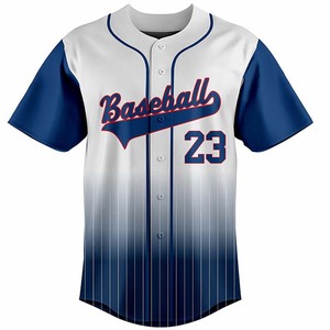 3D Pattern Baseball Jersey for Unisex Button Team Uniform Breathable Lightweight Athletic Tournament Sports Apparel 100% - Product Image 1