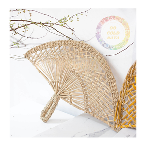 Abanico de mano de algas marinas hecho a mano, elegante, funcional e ideal para celebraciones y recuerdos al aire libre - Product Image 5