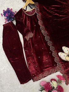 Vestido indio Salwar Kameez estilo Bollywood para mujer, para bodas y festivales, con dupatta de secado rápido para fiestas - Product Image 6