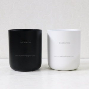 Tarro de vela blanco con logotipo personalizado recubierto de polvo, contenedor de metal de cualquier color para hacer velas, tarros para velas perfumadas con fragancia - Product Image 5