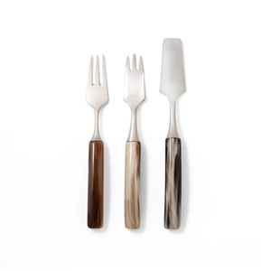 Premium Quality Stainless Steel Silver Plated Cutlery Set Nature Collection Buffalo Horn Handle Wholesale Supplier - Product Image 4