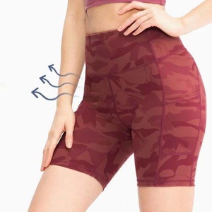 Active Wear Élégant Plaid Imprimé Haute Séchage Rapide Velours Côtelé Athlétique Shorts Extensible Jogging Running Exercice Fitness Sports - Product Image 5