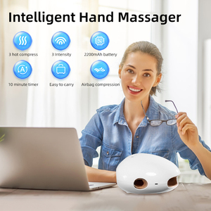 2026 Neues Produkt Multifunktionaler Kabelloser Vibrationsmassagegerät für Hände Entspannung Wärme Luftkompression Handmassagegerät - Product Image 2