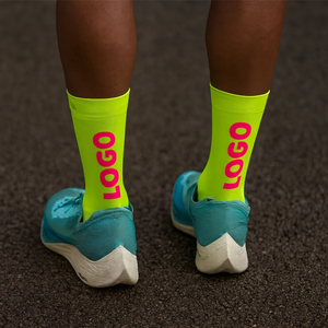 Light Weight Thin Nylon Run <strong>Socks</strong> Compression Custom Low Moq Cycling <strong>Socks</strong> <strong>Neon</strong> Green Running <strong>Socks</strong> - Product Image 3