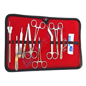 Kit de chirurgie mineure de haute qualité de 18 pièces avec étui de transport, instruments de chirurgie mineure certifiés CE - Product Image 1