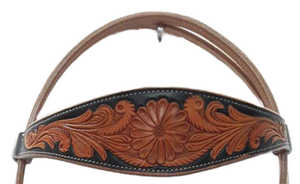 Cabecera de caballo occidental duradera, brida Floral hecha a mano de cuero de vaca de primera calidad, perfecta para montar, fabricada en la India - Product Image 4