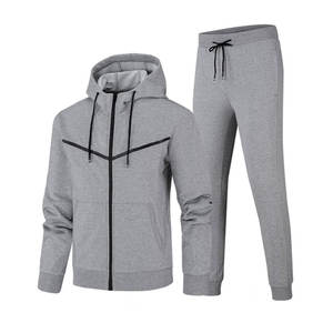 ชุดกีฬาวิ่งสำหรับผู้ชายเสื้อผ้าออกกำลังกายชุดวอร์มสำหรับผู้ชายมีฮู้ดแบบมีซิป - Product Image 1