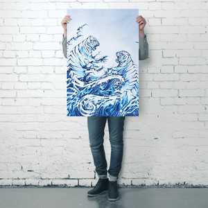 Affiche « Les vagues qui déferlent » de Marc Allante pour décoration murale - Product Image 1
