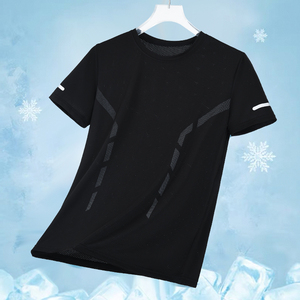 Camiseta deportiva de verano para hombre 2025 transpirable Stretch Fitness Top Gym Running manga corta Activewear - Product Image 3