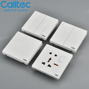 Calitec UK standard Saudi Arabia 3 GANG 1 WAY socket wall switch socket factory supply