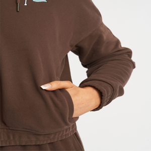 Trajes de entrenamiento de alta calidad 100% algodón y poliéster para mujer, ropa de Fitness recortada de manga larga, secado rápido para otoño, franela informal - Product Image 6