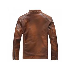Veste en cuir PU de style motard pour homme, best-seller OEM, coupe ajustée de haute qualité, design tendance pour l'hiver - Product Image 2
