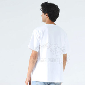 T-shirt surdimensionné en coton doux pour hommes, confort ample, tenue quotidienne, haut uni à manches courtes, t-shirt surdimensionné d'été pour hommes à la mode - Product Image 5