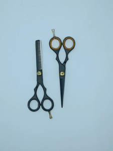 Tijeras de Entresacar Cabello Profesionales de Alta Calidad, Recién Llegadas, Acero Inoxidable, Filo de Navaja, Color Negro - Product Image 5