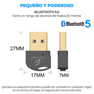 Mini Adaptador USB 3.0 Bluetooth 5.0 para Computadora/PC en Stock - Product Image 2