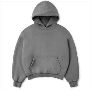 Sweat-shirt à capuche surdimensionné de haute qualité 500 g/m², logo personnalisé, uni, noir, lourd, coupe ample pour homme, unisexe - Product Image 1