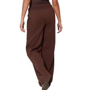 Chándal de peso pesado marrón, conjuntos deportivos para mujer, conjunto de Jogger cómodo, chándal acampanado de algodón de alta calidad para mujer - Product Image 4